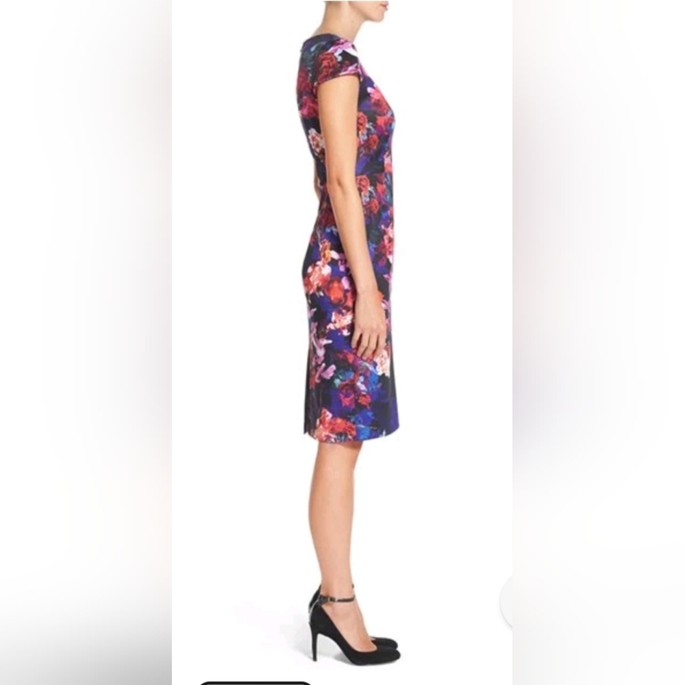 Betsey Johnson Cap Sleeve Floral Dress - Size 6 - Picture 2 of 13